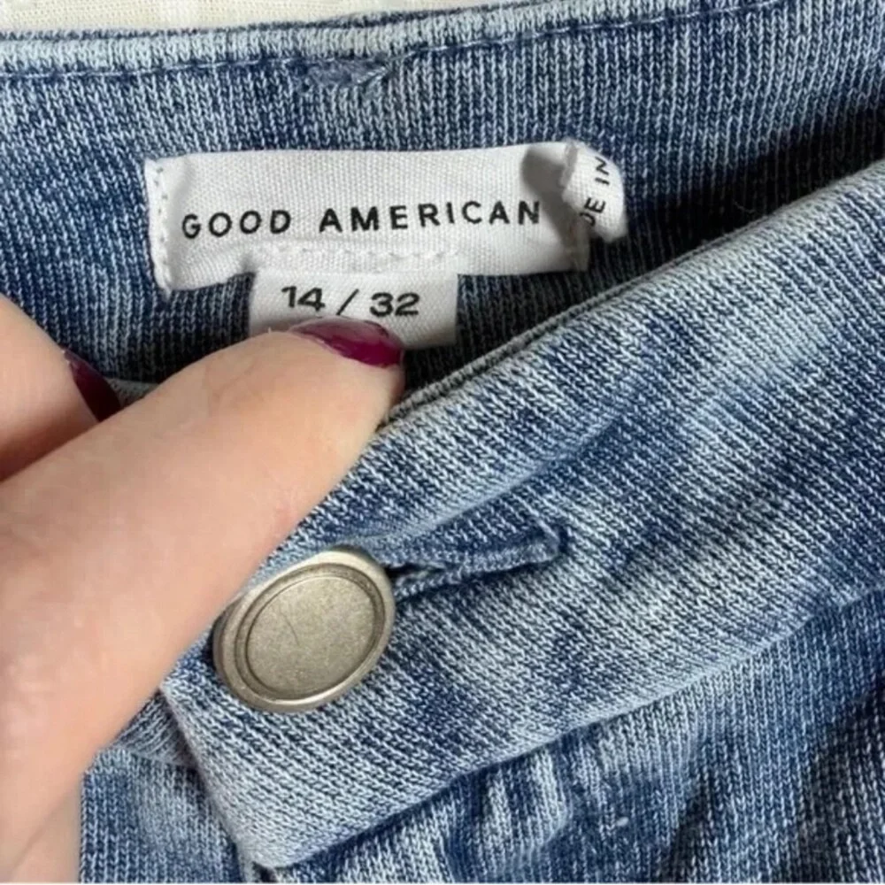 Good American Light Wash Jeanius Good Skate Wide Leg Jeans - Picture 4 of 5